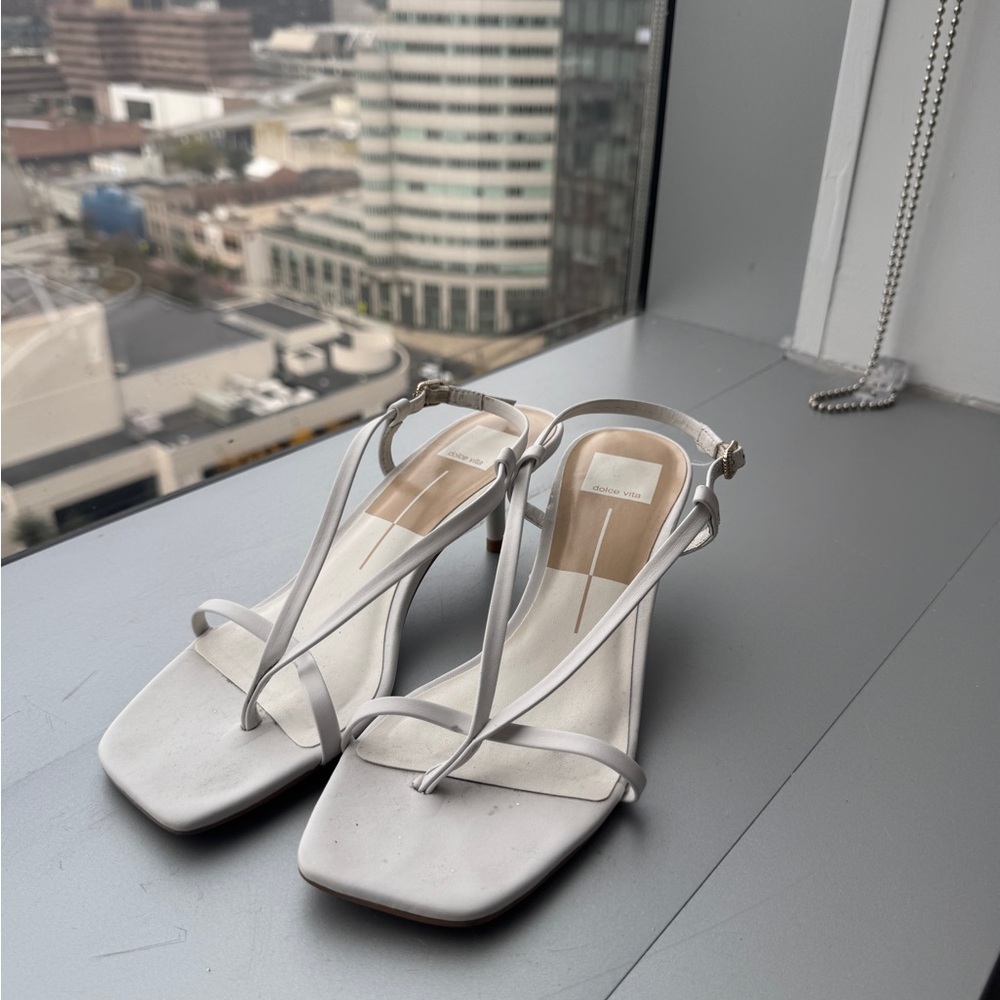 Dolce Vita Elegant White Strappy Sandals